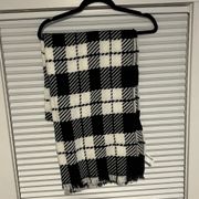 NWT Forever 21 Black & White Plaid Checkered Blanket Scarf