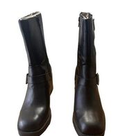 NEW Women's Kenneth Cole Reaction Jenna Black Leather Boots - Size 8.5