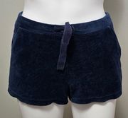 Lacoste Navy Terrycloth Shortie Shorts Size Small