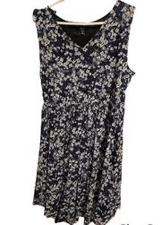 SIMPLY Vera Vera Wang Floral Sleeveless Short Sleeve Mesh Lined Dress