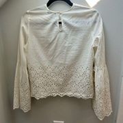 Style  Cream Eyelet Blouse - Size S