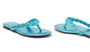 NWT Nordstrom Abound Frannie‎ Braided Thong Sandal size 8M women's blue