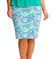 Lane Bryant Multi-Color Geo Print Pencil Skirt size 26 plus size