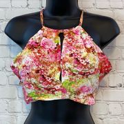 🇺🇸 Solaris Style Multicolored Floral Halter Top