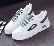 Athletic, Shoes, Womens. Sports Shaggu Fashion/ Colo Wite, Green Size/ 8.5 / 8#.