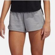 Adidas NEW  Womens Pacer Shorts 3 Stripes Gray Athletic Climalite 3" Size Large