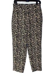 J. Crew animal print pull-on Jamie pants 8