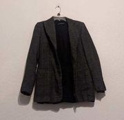 Dana Buchman Wool Blend Black White Lined Blazer 6