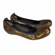 Theory Copper Snake Print Flats Women's 8.5