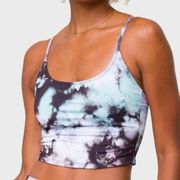 NWT ONZIE YOGA TRUE ROMANCE TIE DYE CROP TOP SZ S/M