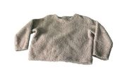 Uniqlo cream beige fluffy fleece teddy sweater