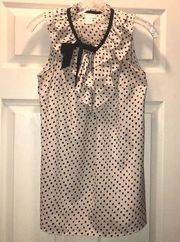 Motherhood Maternity Cream & Black Polka Dot Top