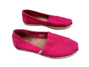 Toms  bright Pink espadrille flats slip-on shoes size 5.5