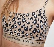 Calvin Klein bralette feel like you are not wearing nothing leopard prin…