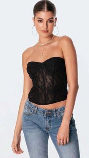 Black Lace Corset Top