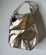 NWT Donna Karan gold metallic tote