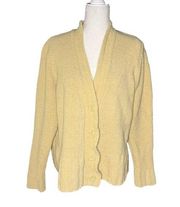 Liz Claiborne Light Yellow Soft & Fuzzy Cardigan