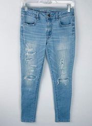 American Eagle AE Light Wash Super Stretch Jegging Jeans 6 Reg