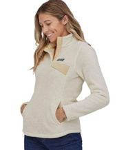 Patagonia  Re-Tool Snap-T Fleece Pullover Women's Size Medium Cream/Beige