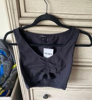 Black  Cropped Workout Top