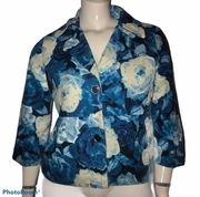 Rafaella blue floral blazer
