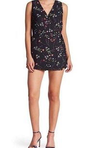 Matty M Romper Black Small S Floral Rose Print Dress Boho Summer Jumpsuit NWT