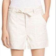 Vince Cotton Drawstring Shorts in Distress Bleach