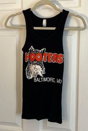 HOOTER’s American Apparel Size Medium Baltimore, MD Black Tanktop