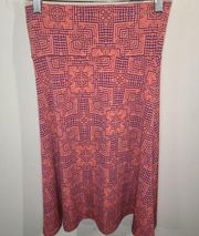 LuLaRoe Geometric Print wide waist skater skirt