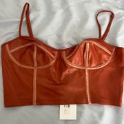 Emory Park Cute Leather Going Out Top