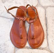 Light Brown Braided Sandals