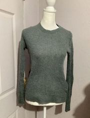 Rag & Bone Gray Tan Ribbed Mohair Wool Blend Long Sleeve Pullover Sweater M