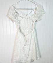 Women's Criss Cross Back Cream White Dress Sz S