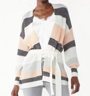 NWT  ballon sleeved color block cardigan.