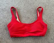 Red Scoop Bikini Top