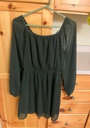 Green Textured Dress