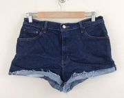 Levi’s Vintage Y2K  550 High Waist cheeky dark wash Cutoffs Jean shorts 12 30