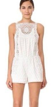 SAYLOR White Playsuit Lace Romper XS