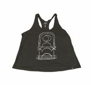 Organic Graphic Tank Washed Black Moonrise