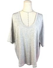 Anthropologie Rag & Bone Marlon Tee Womens Size Large Grey V Neck Hi Low