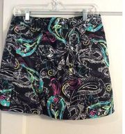 Lady Hagen Size 8 print Golf Skirt Womens Skort Floral Black