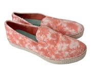 Dr. Scholls Far Out Orange Tie Dye Espadrille Slip On Shoes Sz 9