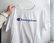 Champion White Crop Top