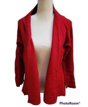 Dana Buchman Size XL Red Open Front Cardigan