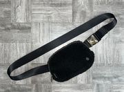 Black Fleece Belt Bag