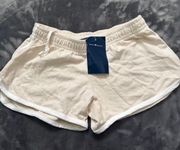 Cream Track Shorts