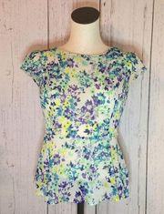 XHILARATION floral peplum top