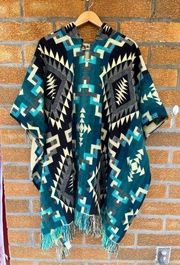 Native inca alpaca poncho large