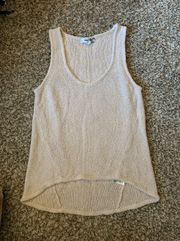 Oatmeal Knit High low Tank Large