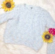Charlotte Russe Pastel Blue Fuzzy Sweater Large